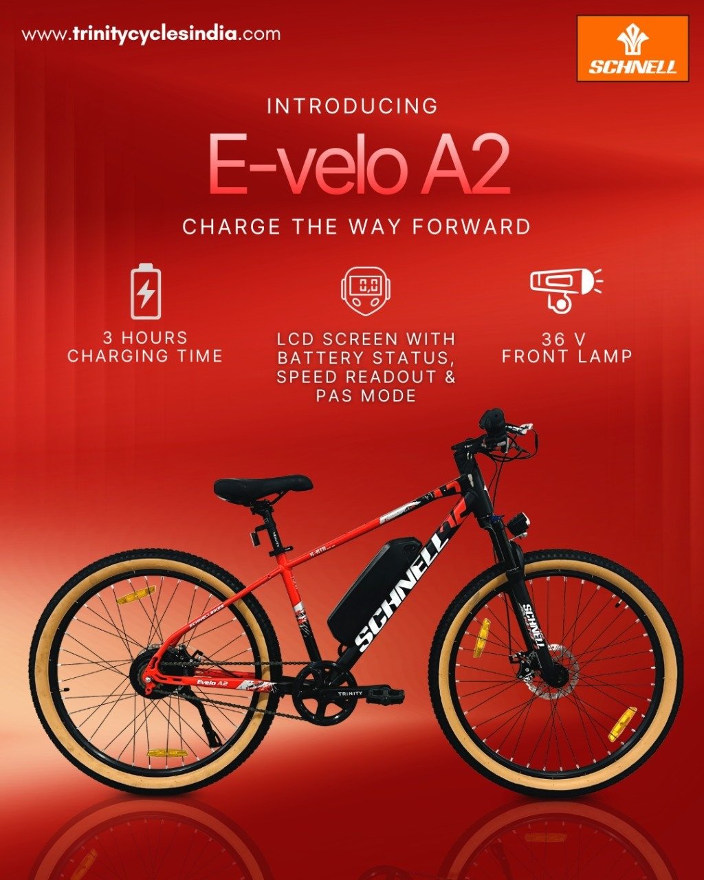 SCHNELL E-VELO A2 ELECTRIC BIKE.