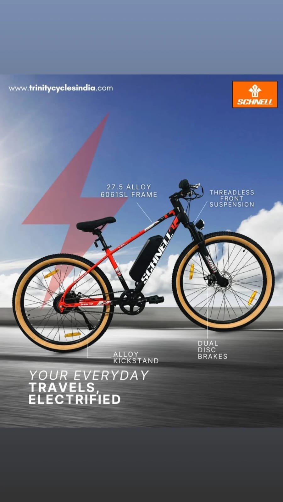 SCHNELL E-VELO A2 ELECTRIC BIKE.