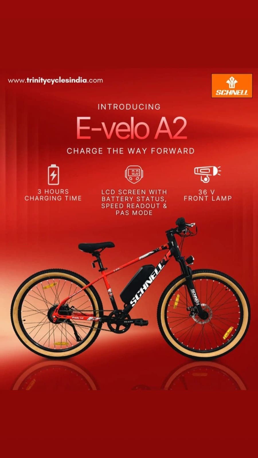 SCHNELL E-VELO A2 ELECTRIC BIKE.